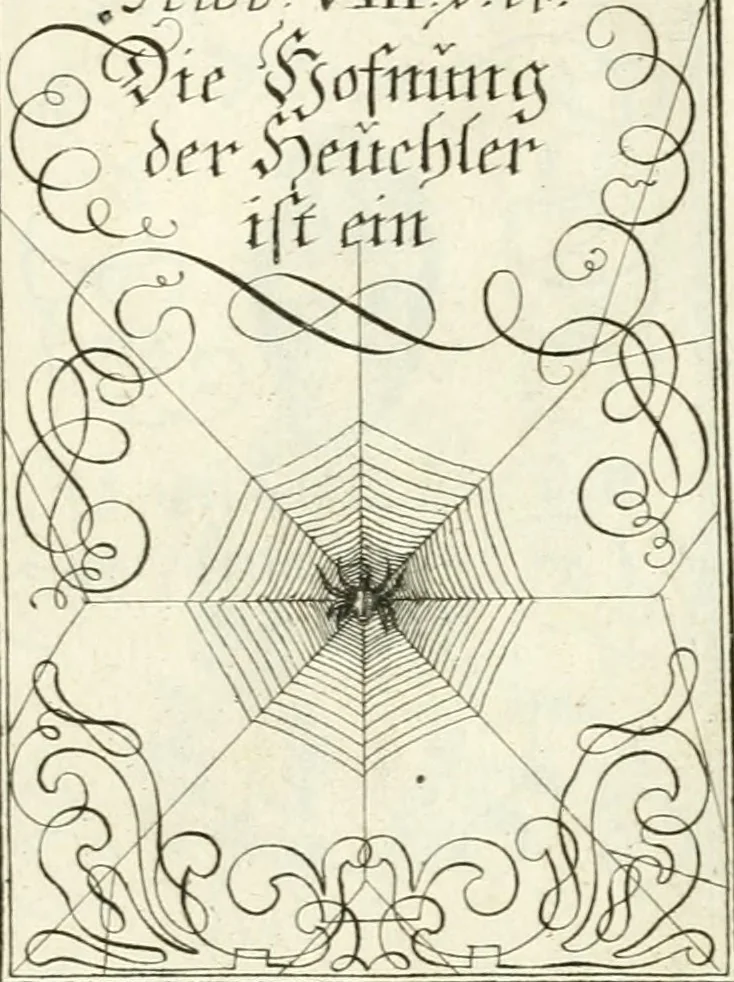 An illustration from Geistliche Herzens-Einbildungen inn zweihundert und fünfzig biblischen Figur-Sprüchen angedeutet : allen andächtige[n] Herze[n], u. der Tugent-Liebenden Jugent, zu einer Gottseligen Belustigung, auch denen Einfältigen, zu einer anmuthigen Vorstellung, unschweren Ergreiffung, und nuzlichen Fassung, auss allen canonischen Büchern der H. Schrifft ..., 1688, leaf 64