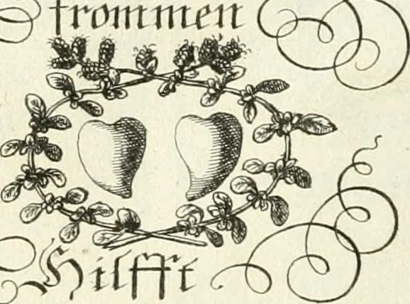 An illustration from Geistliche Herzens-Einbildungen inn zweihundert und fünfzig biblischen Figur-Sprüchen angedeutet : allen andächtige[n] Herze[n], u. der Tugent-Liebenden Jugent, zu einer Gottseligen Belustigung, auch denen Einfältigen, zu einer anmuthigen Vorstellung, unschweren Ergreiffung, und nuzlichen Fassung, auss allen canonischen Büchern der H. Schrifft ..., 1688, leaf 66