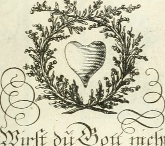 An illustration from Geistliche Herzens-Einbildungen inn zweihundert und fünfzig biblischen Figur-Sprüchen angedeutet : allen andächtige[n] Herze[n], u. der Tugent-Liebenden Jugent, zu einer Gottseligen Belustigung, auch denen Einfältigen, zu einer anmuthigen Vorstellung, unschweren Ergreiffung, und nuzlichen Fassung, auss allen canonischen Büchern der H. Schrifft ..., 1688, leaf 68