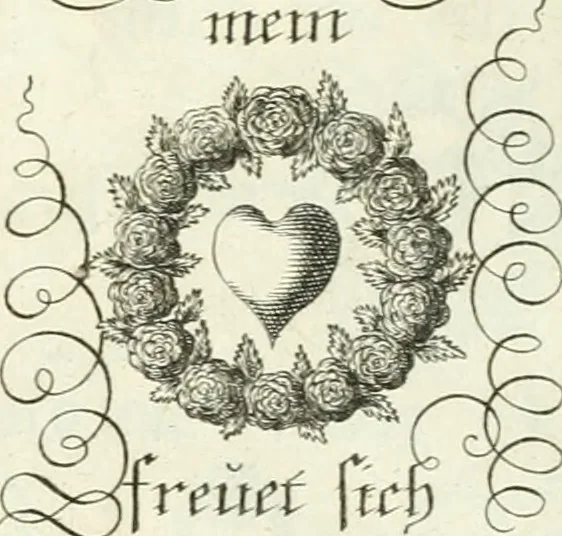 An illustration from Geistliche Herzens-Einbildungen inn zweihundert und fünfzig biblischen Figur-Sprüchen angedeutet : allen andächtige[n] Herze[n], u. der Tugent-Liebenden Jugent, zu einer Gottseligen Belustigung, auch denen Einfältigen, zu einer anmuthigen Vorstellung, unschweren Ergreiffung, und nuzlichen Fassung, auss allen canonischen Büchern der H. Schrifft ..., 1688, leaf 68