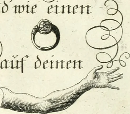 An illustration from Geistliche Herzens-Einbildungen inn zweihundert und fünfzig biblischen Figur-Sprüchen angedeutet : allen andächtige[n] Herze[n], u. der Tugent-Liebenden Jugent, zu einer Gottseligen Belustigung, auch denen Einfältigen, zu einer anmuthigen Vorstellung, unschweren Ergreiffung, und nuzlichen Fassung, auss allen canonischen Büchern der H. Schrifft ..., 1688, leaf 70