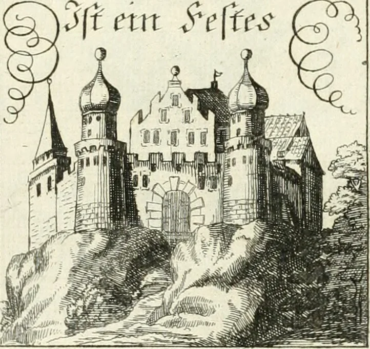 An illustration from Geistliche Herzens-Einbildungen inn zweihundert und fünfzig biblischen Figur-Sprüchen angedeutet : allen andächtige[n] Herze[n], u. der Tugent-Liebenden Jugent, zu einer Gottseligen Belustigung, auch denen Einfältigen, zu einer anmuthigen Vorstellung, unschweren Ergreiffung, und nuzlichen Fassung, auss allen canonischen Büchern der H. Schrifft ..., 1688, leaf 78