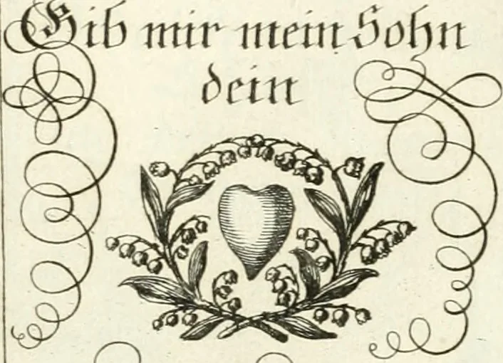 An illustration from Geistliche Herzens-Einbildungen inn zweihundert und fünfzig biblischen Figur-Sprüchen angedeutet : allen andächtige[n] Herze[n], u. der Tugent-Liebenden Jugent, zu einer Gottseligen Belustigung, auch denen Einfältigen, zu einer anmuthigen Vorstellung, unschweren Ergreiffung, und nuzlichen Fassung, auss allen canonischen Büchern der H. Schrifft ..., 1688, leaf 80