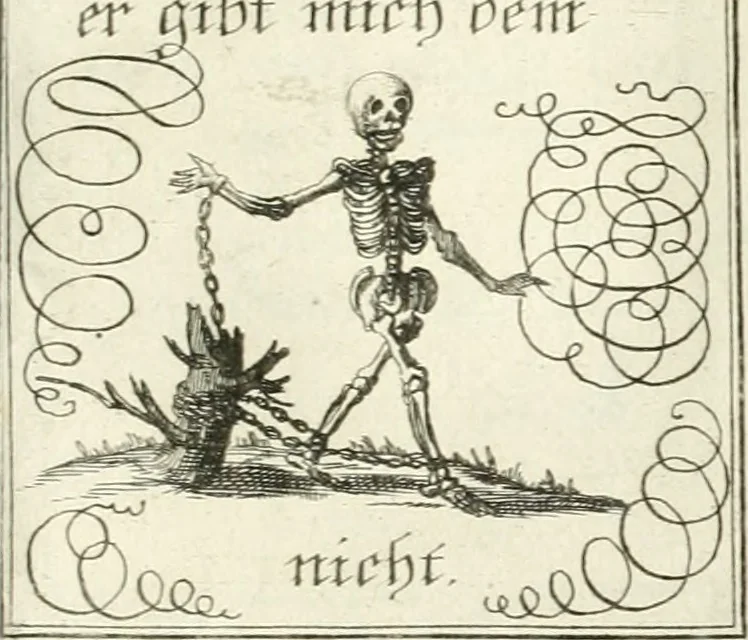 An illustration from Geistliche Herzens-Einbildungen inn zweihundert und fünfzig biblischen Figur-Sprüchen angedeutet : allen andächtige[n] Herze[n], u. der Tugent-Liebenden Jugent, zu einer Gottseligen Belustigung, auch denen Einfältigen, zu einer anmuthigen Vorstellung, unschweren Ergreiffung, und nuzlichen Fassung, auss allen canonischen Büchern der H. Schrifft ..., 1688, leaf 94