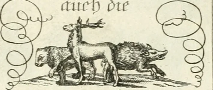 An illustration from Geistliche Herzens-Einbildungen inn zweihundert und fünfzig biblischen Figur-Sprüchen angedeutet : allen andächtige[n] Herze[n], u. der Tugent-Liebenden Jugent, zu einer Gottseligen Belustigung, auch denen Einfältigen, zu einer anmuthigen Vorstellung, unschweren Ergreiffung, und nuzlichen Fassung, auss allen canonischen Büchern der H. Schrifft ..., 1688, leaf 96