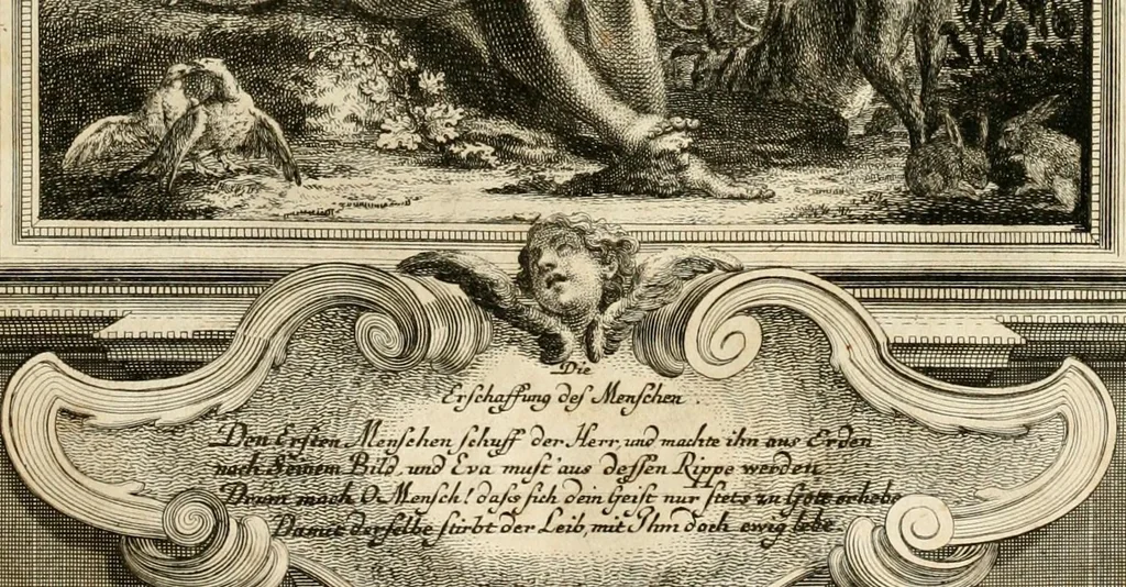 An illustration from Geistliche Todts-Gedancken : bey allerhand Gemählden und Schildereyen in Vorbildung unterschiedlichen Geschlechts, Alters, Standes, und Würdens-Persohnen sich des Todes zu erinnern, aus dessen Lehr die Tugend zu üben, und die Sünd zu meyden : erstlich in Kupfer entworffen, nachmahlen durch sittliche Erörtherung und Uberlegung unter Todten-Farben in Vorschein gebracht, dardurch zum Heyl der Seelen im Gemüth des geneigten Lesers ein lebendige Forcht und embsige Vorsorg des Todes zu erwecken, 1753, leaf 13