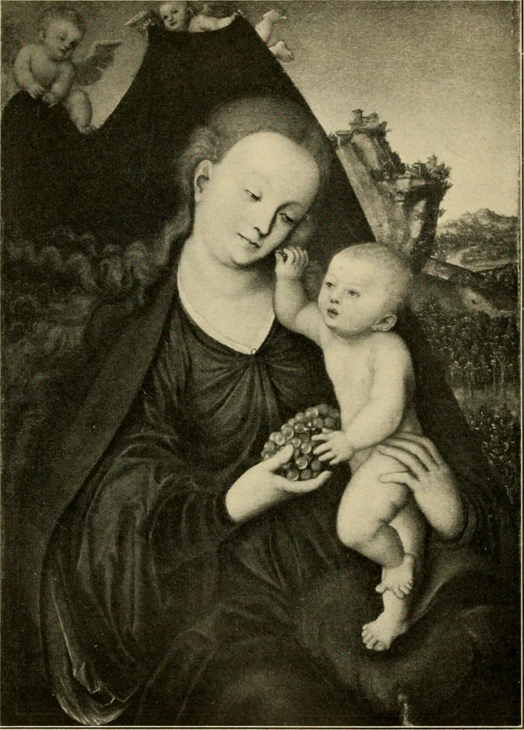 An illustration from Katalog der Gemälde-Sammlung der Kgl. Älteren Pinakothek in München, 1904, leaf 128