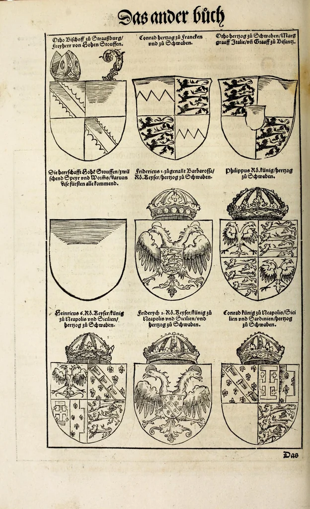 An illustration from Gemeiner loblicher Eydgnoschafft Stetten, Landen vnd Völckeren Chronick wirdiger Thaaten Beschreybung : hieriñ wirt auch die Gelegenheit der gantzen Europe : item ein kurtzuer griffne Chronica Germanie oder Teütschlands : in sonders aber ein fleyssige histori vnd ordenliche Beschreybung Gallie oder Franckrychs fürgestellt : darauff deñ obgedachte der Eydgnoschafft Beschreybung volget ..., 1548, leaf 126