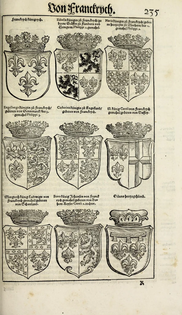 An illustration from Gemeiner loblicher Eydgnoschafft Stetten, Landen vnd Völckeren Chronick wirdiger Thaaten Beschreybung : hieriñ wirt auch die Gelegenheit der gantzen Europe : item ein kurtzuer griffne Chronica Germanie oder Teütschlands : in sonders aber ein fleyssige histori vnd ordenliche Beschreybung Gallie oder Franckrychs fürgestellt : darauff deñ obgedachte der Eydgnoschafft Beschreybung volget ..., 1548, leaf 497