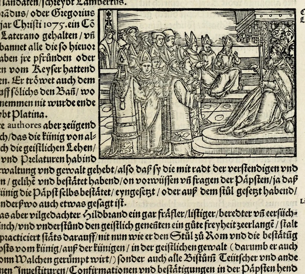 An illustration from Gemeiner loblicher Eydgnoschafft Stetten, Landen vnd Völckeren Chronick wirdiger Thaaten Beschreybung : hieriñ wirt auch die Gelegenheit der gantzen Europe : item ein kurtzuer griffne Chronica Germanie oder Teütschlands : in sonders aber ein fleyssige histori vnd ordenliche Beschreybung Gallie oder Franckrychs fürgestellt : darauff deñ obgedachte der Eydgnoschafft Beschreybung volget ..., 1548, leaf 117