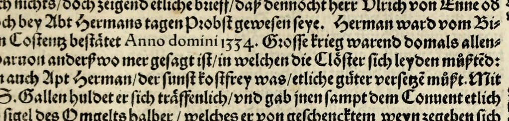 An illustration from Gemeiner loblicher Eydgnoschafft Stetten, Landen vnd Völckeren Chronick wirdiger Thaaten Beschreybung : hieriñ wirt auch die Gelegenheit der gantzen Europe : item ein kurtzuer griffne Chronica Germanie oder Teütschlands : in sonders aber ein fleyssige histori vnd ordenliche Beschreybung Gallie oder Franckrychs fürgestellt : darauff deñ obgedachte der Eydgnoschafft Beschreybung volget ..., 1548, leaf 235