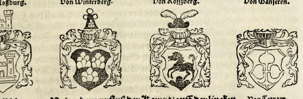 An illustration from Gemeiner loblicher Eydgnoschafft Stetten, Landen vnd Völckeren Chronick wirdiger Thaaten Beschreybung : hieriñ wirt auch die Gelegenheit der gantzen Europe : item ein kurtzuer griffne Chronica Germanie oder Teütschlands : in sonders aber ein fleyssige histori vnd ordenliche Beschreybung Gallie oder Franckrychs fürgestellt : darauff deñ obgedachte der Eydgnoschafft Beschreybung volget ..., 1548, leaf 385