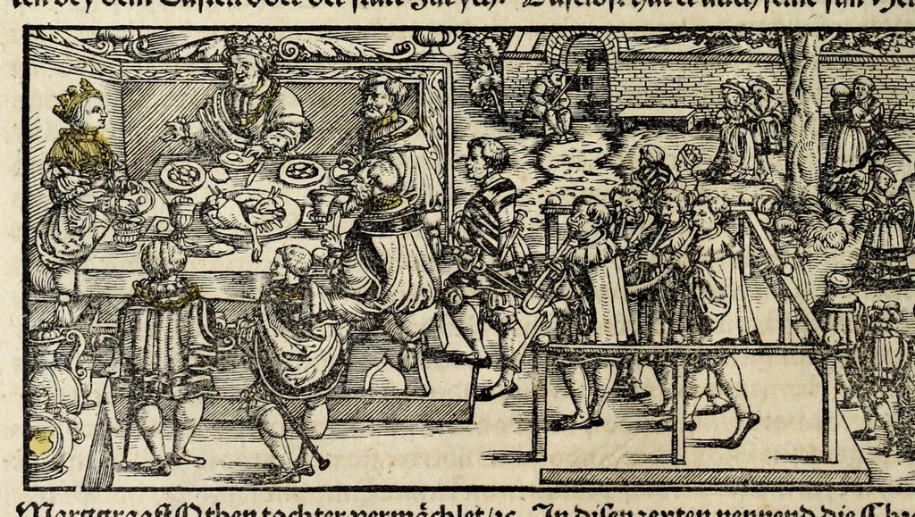 An illustration from Gemeiner loblicher Eydgnoschafft Stetten, Landen vnd Völckeren Chronick wirdiger Thaaten Beschreybung : hieriñ wirt auch die Gelegenheit der gantzen Europe : item ein kurtzuer griffne Chronica Germanie oder Teütschlands : in sonders aber ein fleyssige histori vnd ordenliche Beschreybung Gallie oder Franckrychs fürgestellt : darauff deñ obgedachte der Eydgnoschafft Beschreybung volget ..., 1548, leaf 478