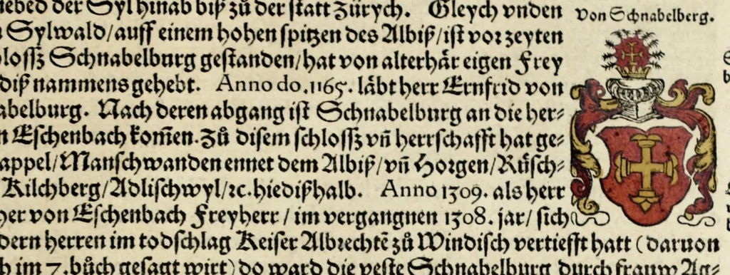 An illustration from Gemeiner loblicher Eydgnoschafft Stetten, Landen vnd Völckeren Chronick wirdiger Thaaten Beschreybung : hieriñ wirt auch die Gelegenheit der gantzen Europe : item ein kurtzuer griffne Chronica Germanie oder Teütschlands : in sonders aber ein fleyssige histori vnd ordenliche Beschreybung Gallie oder Franckrychs fürgestellt : darauff deñ obgedachte der Eydgnoschafft Beschreybung volget ..., 1548, leaf 513
