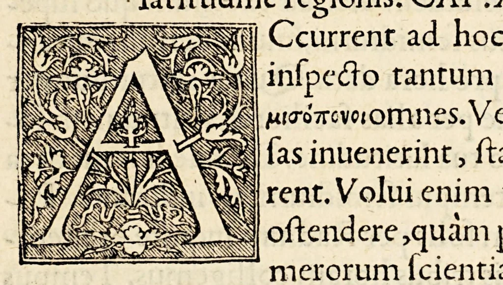 An illustration from Gemmae Frisii medici et mathematici De radio astronomico & geometrico liber. : in quo multa quae ad geographia[m], opticam, geometriam & astronomiam vtiliss. sunt, demonstrantur. Illustriss[imi] comiti de Feria dicatus, 1545, leaf 121