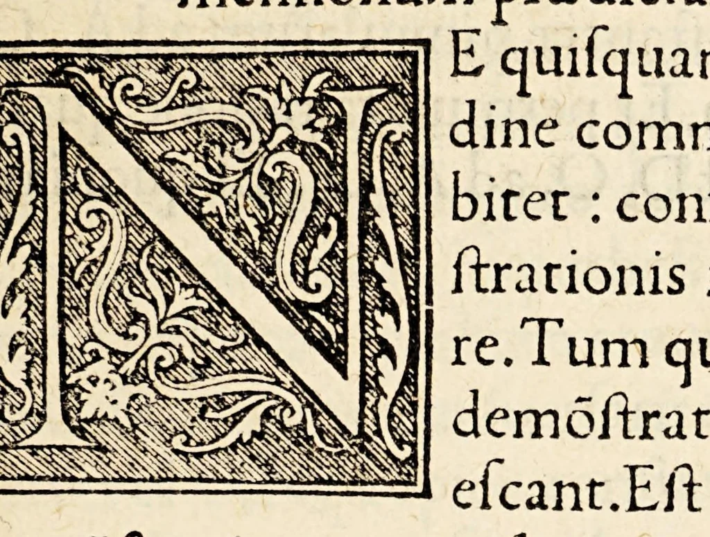 An illustration from Gemmae Frisii medici et mathematici De radio astronomico & geometrico liber. : in quo multa quae ad geographia[m], opticam, geometriam & astronomiam vtiliss. sunt, demonstrantur. Illustriss[imi] comiti de Feria dicatus, 1545, leaf 45