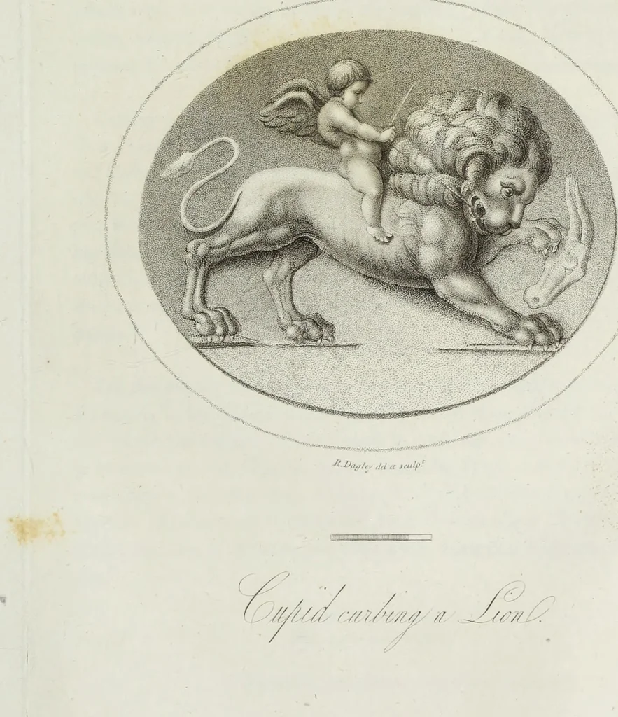 An illustration from Gems, selected from the antique, with illustrations, 1804, leaf 128