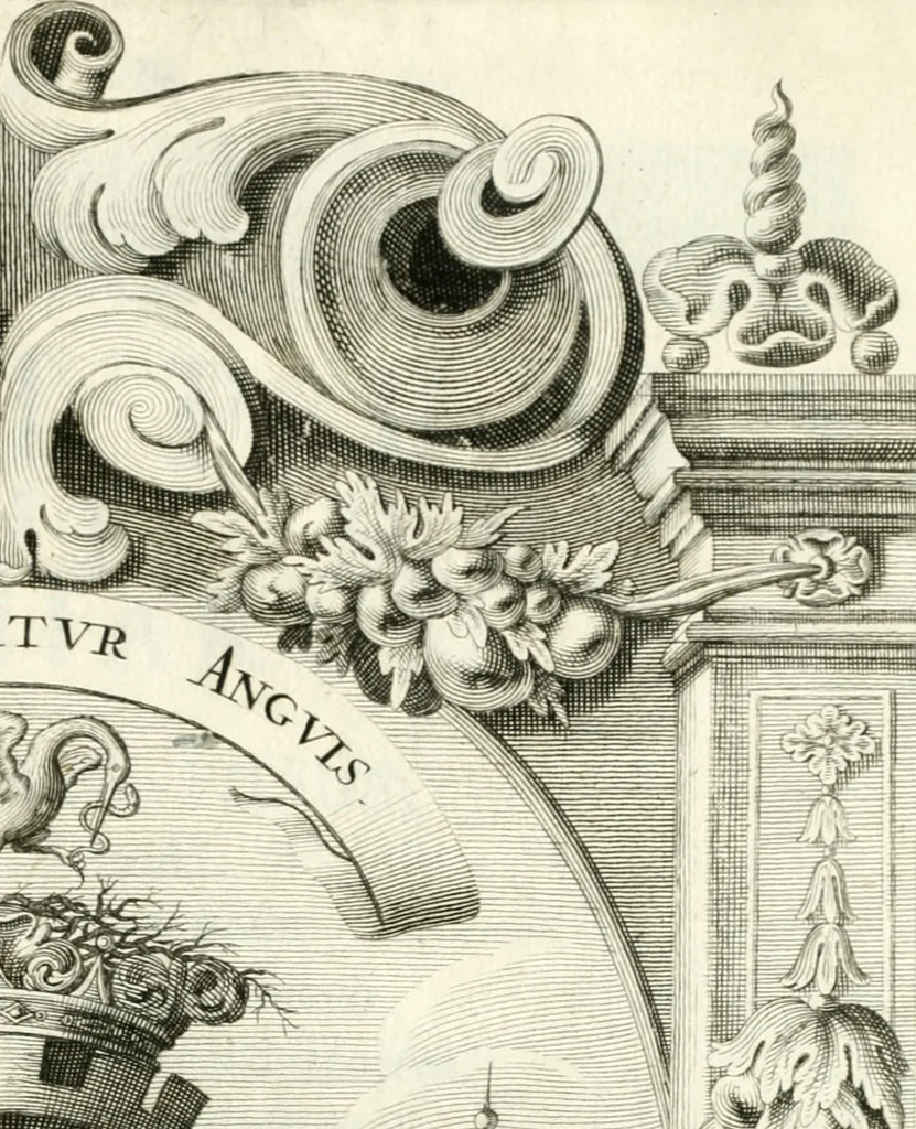 An illustration from Genealogia serenissimae domus Austriacae : a Philippo Primo, Rege Hispaniarum, altero Austriacae magnitudinis fundatore, ad Augustissimos Caesares Leopoldum et Margaretham deducta : et eisdem Augustissimis, dum felici et toto orbe desiderato hymenaeo jungerentur, submississime dedicata ab Archiducali Collegio Graecensi Societatis Jesu, 1666, leaf 62