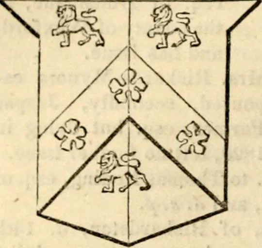 An illustration from A genealogical and heraldic history of the landed gentry ; or, Commoners of Great Britain and Ireland enjoying territorial possessions or high official rank : but uninvested with heritable honours, 1837, leaf 120