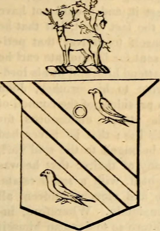 An illustration from A genealogical and heraldic history of the landed gentry ; or, Commoners of Great Britain and Ireland enjoying territorial possessions or high official rank : but uninvested with heritable honours, 1837, leaf 127