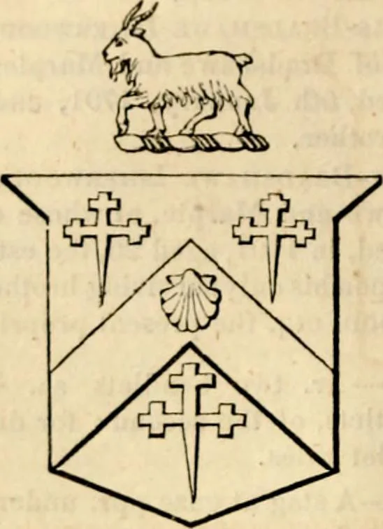 An illustration from A genealogical and heraldic history of the landed gentry ; or, Commoners of Great Britain and Ireland enjoying territorial possessions or high official rank : but uninvested with heritable honours, 1837, leaf 130