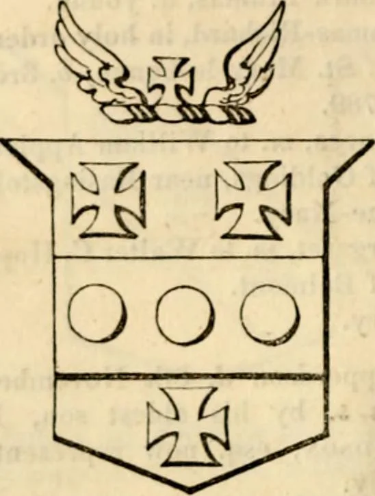 An illustration from A genealogical and heraldic history of the landed gentry ; or, Commoners of Great Britain and Ireland enjoying territorial possessions or high official rank : but uninvested with heritable honours, 1837, leaf 136