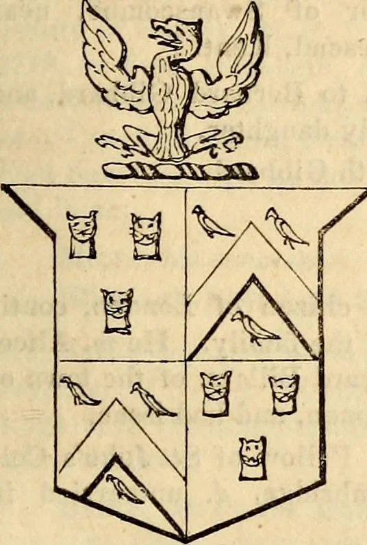 An illustration from A genealogical and heraldic history of the landed gentry ; or, Commoners of Great Britain and Ireland enjoying territorial possessions or high official rank : but uninvested with heritable honours, 1837, leaf 165