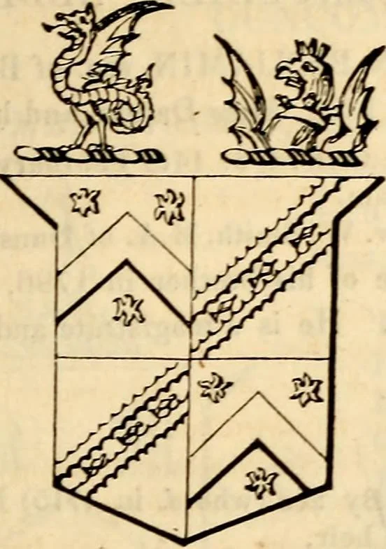 An illustration from A genealogical and heraldic history of the landed gentry ; or, Commoners of Great Britain and Ireland enjoying territorial possessions or high official rank : but uninvested with heritable honours, 1837, leaf 175