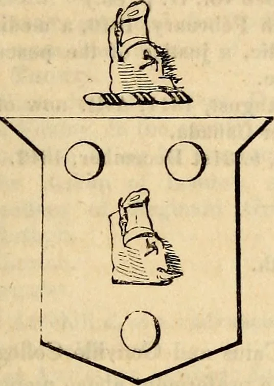 An illustration from A genealogical and heraldic history of the landed gentry ; or, Commoners of Great Britain and Ireland enjoying territorial possessions or high official rank : but uninvested with heritable honours, 1837, leaf 189