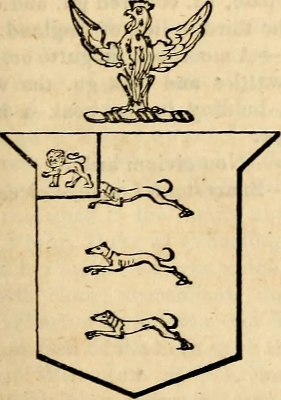 An illustration from A genealogical and heraldic history of the landed gentry ; or, Commoners of Great Britain and Ireland enjoying territorial possessions or high official rank : but uninvested with heritable honours, 1837, leaf 195