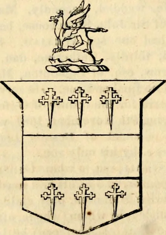 An illustration from A genealogical and heraldic history of the landed gentry ; or, Commoners of Great Britain and Ireland enjoying territorial possessions or high official rank : but uninvested with heritable honours, 1837, leaf 206