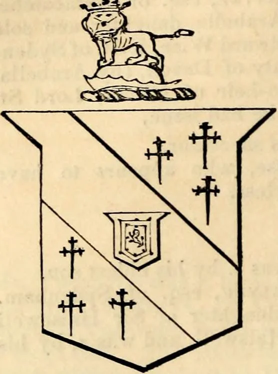 An illustration from A genealogical and heraldic history of the landed gentry ; or, Commoners of Great Britain and Ireland enjoying territorial possessions or high official rank : but uninvested with heritable honours, 1837, leaf 222