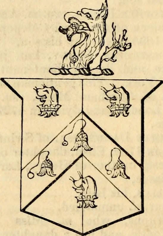 An illustration from A genealogical and heraldic history of the landed gentry ; or, Commoners of Great Britain and Ireland enjoying territorial possessions or high official rank : but uninvested with heritable honours, 1837, leaf 228