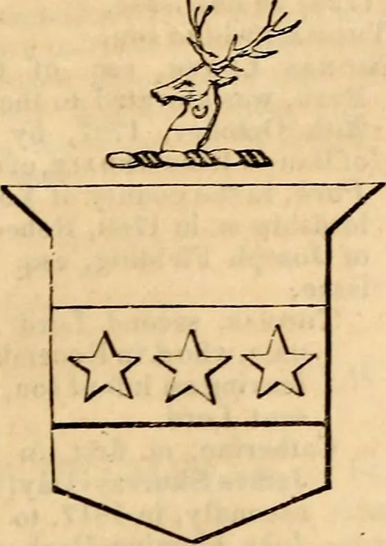 An illustration from A genealogical and heraldic history of the landed gentry ; or, Commoners of Great Britain and Ireland enjoying territorial possessions or high official rank : but uninvested with heritable honours, 1837, leaf 245