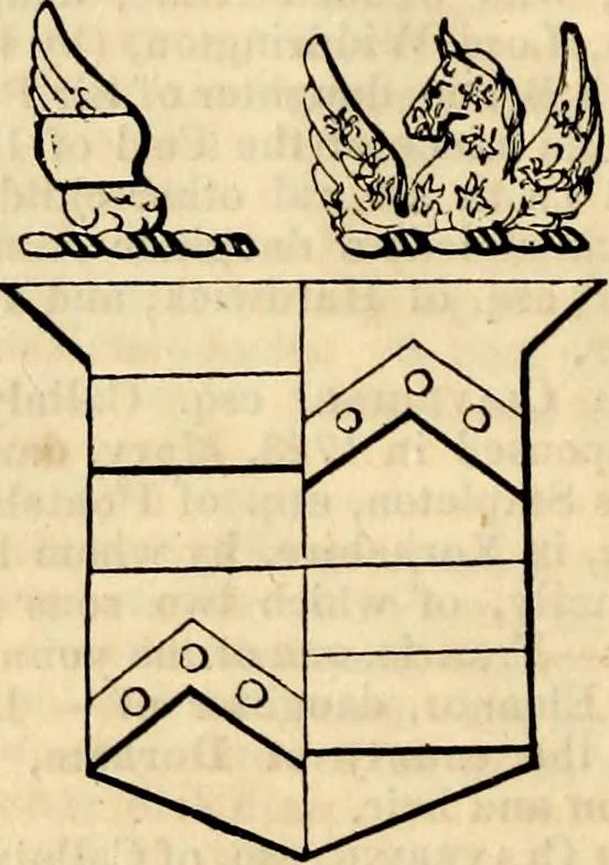 An illustration from A genealogical and heraldic history of the landed gentry ; or, Commoners of Great Britain and Ireland enjoying territorial possessions or high official rank : but uninvested with heritable honours, 1837, leaf 266