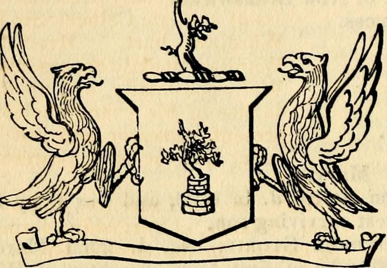 An illustration from A genealogical and heraldic history of the landed gentry ; or, Commoners of Great Britain and Ireland enjoying territorial possessions or high official rank : but uninvested with heritable honours, 1837, leaf 302