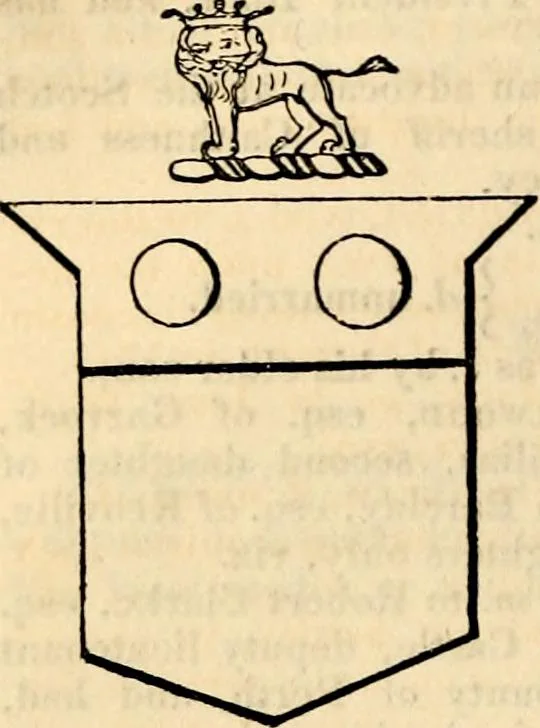 An illustration from A genealogical and heraldic history of the landed gentry ; or, Commoners of Great Britain and Ireland enjoying territorial possessions or high official rank : but uninvested with heritable honours, 1837, leaf 304