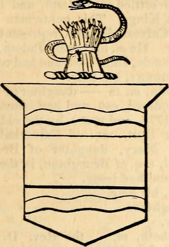 An illustration from A genealogical and heraldic history of the landed gentry ; or, Commoners of Great Britain and Ireland enjoying territorial possessions or high official rank : but uninvested with heritable honours, 1837, leaf 323