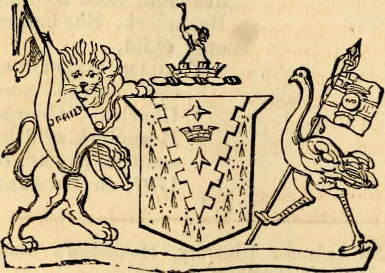 An illustration from A genealogical and heraldic history of the landed gentry ; or, Commoners of Great Britain and Ireland enjoying territorial possessions or high official rank : but uninvested with heritable honours, 1837, leaf 336