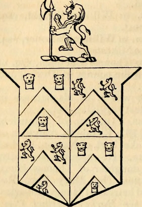 An illustration from A genealogical and heraldic history of the landed gentry ; or, Commoners of Great Britain and Ireland enjoying territorial possessions or high official rank : but uninvested with heritable honours, 1837, leaf 342