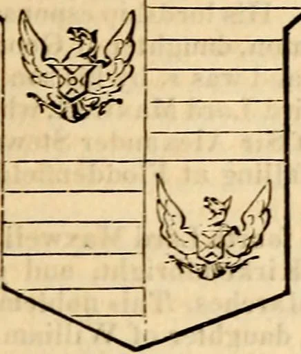 An illustration from A genealogical and heraldic history of the landed gentry ; or, Commoners of Great Britain and Ireland enjoying territorial possessions or high official rank : but uninvested with heritable honours, 1837, leaf 349