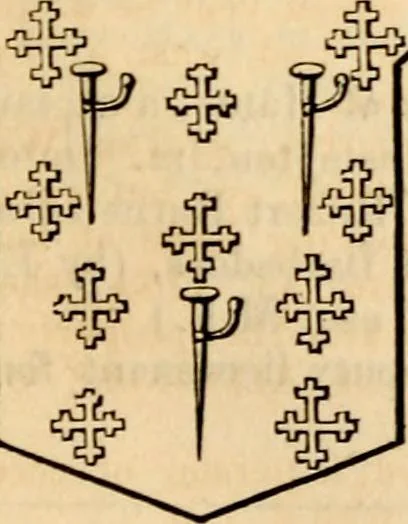 An illustration from A genealogical and heraldic history of the landed gentry ; or, Commoners of Great Britain and Ireland enjoying territorial possessions or high official rank : but uninvested with heritable honours, 1837, leaf 383