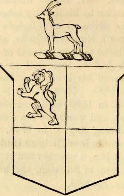 An illustration from A genealogical and heraldic history of the landed gentry ; or, Commoners of Great Britain and Ireland enjoying territorial possessions or high official rank : but uninvested with heritable honours, 1837, leaf 40