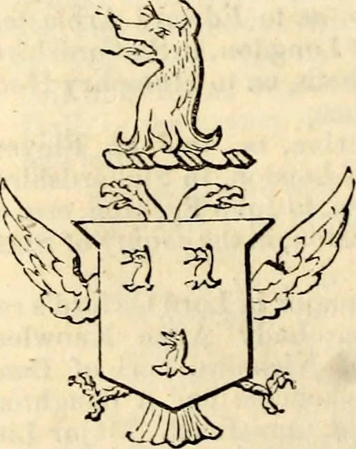 An illustration from A genealogical and heraldic history of the landed gentry ; or, Commoners of Great Britain and Ireland enjoying territorial possessions or high official rank : but uninvested with heritable honours, 1837, leaf 416