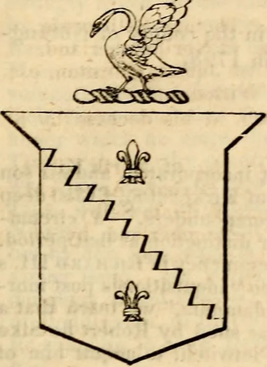 An illustration from A genealogical and heraldic history of the landed gentry ; or, Commoners of Great Britain and Ireland enjoying territorial possessions or high official rank : but uninvested with heritable honours, 1837, leaf 429