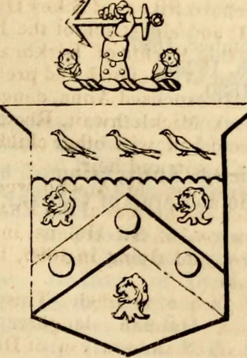 An illustration from A genealogical and heraldic history of the landed gentry ; or, Commoners of Great Britain and Ireland enjoying territorial possessions or high official rank : but uninvested with heritable honours, 1837, leaf 431