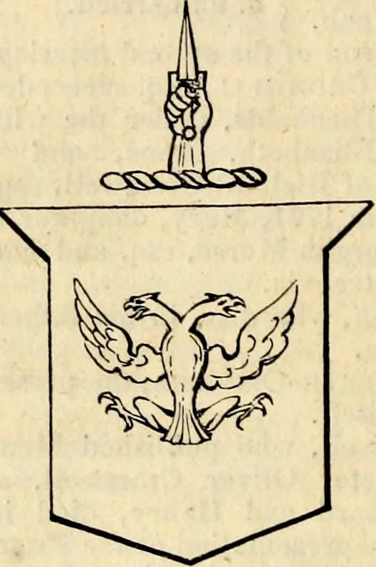 An illustration from A genealogical and heraldic history of the landed gentry ; or, Commoners of Great Britain and Ireland enjoying territorial possessions or high official rank : but uninvested with heritable honours, 1837, leaf 458