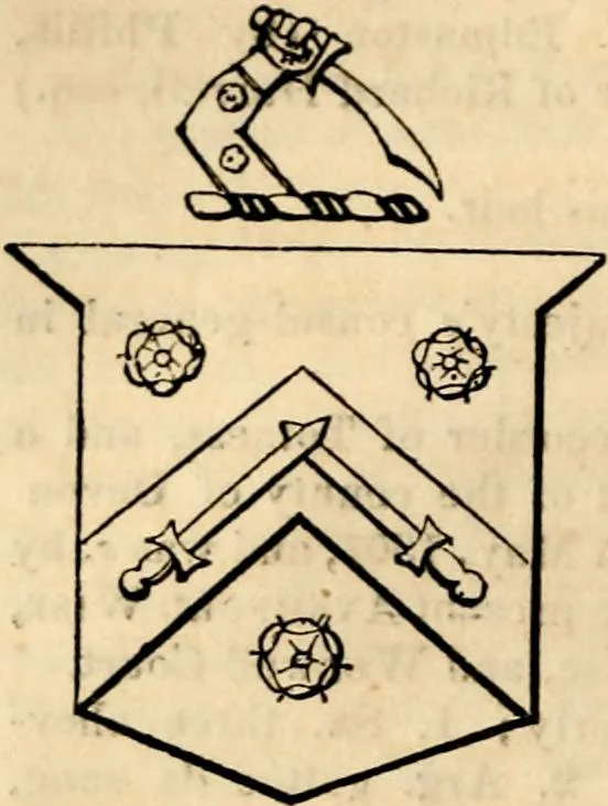 An illustration from A genealogical and heraldic history of the landed gentry ; or, Commoners of Great Britain and Ireland enjoying territorial possessions or high official rank : but uninvested with heritable honours, 1837, leaf 48