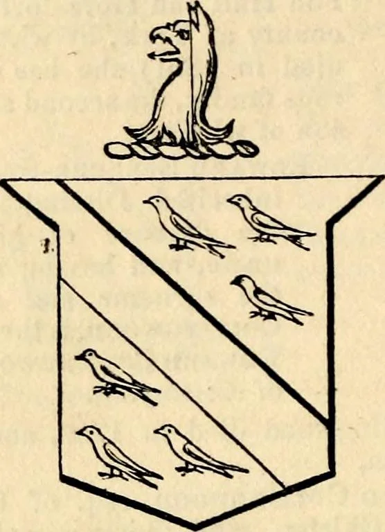 An illustration from A genealogical and heraldic history of the landed gentry ; or, Commoners of Great Britain and Ireland enjoying territorial possessions or high official rank : but uninvested with heritable honours, 1837, leaf 498