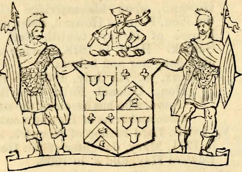 An illustration from A genealogical and heraldic history of the landed gentry ; or, Commoners of Great Britain and Ireland enjoying territorial possessions or high official rank : but uninvested with heritable honours, 1837, leaf 528